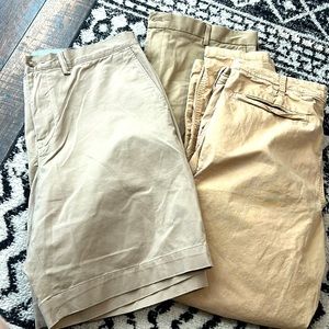 School uniform khaki lot 38x32 shorts and pants